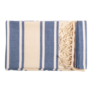 Strandtuch Hermosa, natur/blau