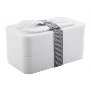 Antibakterielle Lunchbox Fandex, grau/weiß