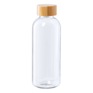 RPET-Trinkflasche Solarix, transparent/natur