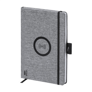 Notizbuch mit Wireless-Charger Charbuk, grau