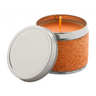 Duftkerze, Orange. Scendle, silber/orange