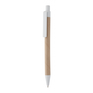 Kugelschreiber Ecolour, weiß/beige