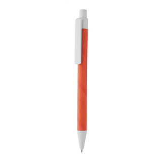 Kugelschreiber Ecolour, weiß/orange
