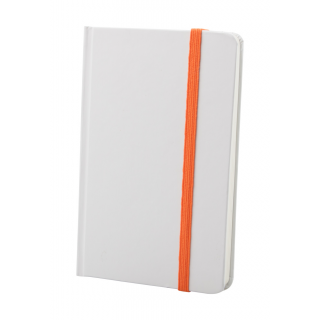 Notizbuch Yakis, weiß/orange