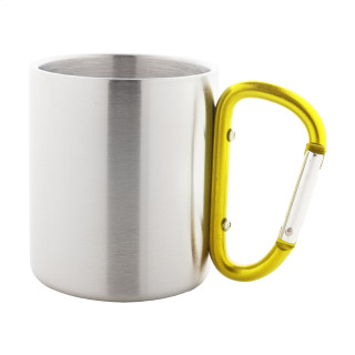 Edelstahlbecher Cadisha, silber/gelb