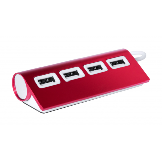 Usb Hub Wudge, weiß/rot