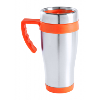 Isolierbecher Caprol Plus, silber/orange
