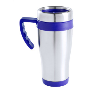 Isolierbecher Caprol Plus, silber/blau