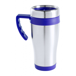 Isolierbecher Caprol Plus, silber/blau