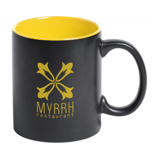 Tasse Bavary, schwarz/gelb