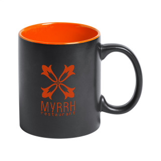 Tasse Bavary, schwarz/orange
