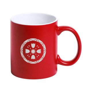 Tasse Covory, weiß/rot