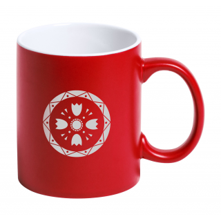Tasse Covory, weiß/rot