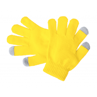 Touchscreen Handschuhe für Kinder Pigun, grau/gelb
