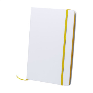Notizbuch Pendula A5, weiß/gelb