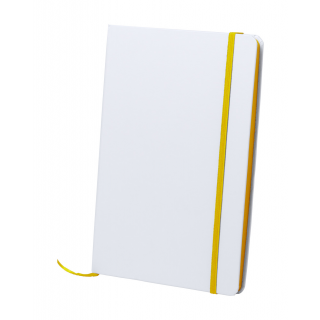 Notizbuch Kaffol, weiß/gelb
