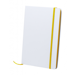 Notizbuch Pendula A5, weiß/gelb