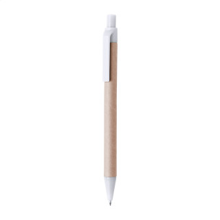 Kugelschreiber Papper, natur/weiß