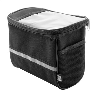 RPET-Fahrrad-Handyhaltertasche Velofon Plus, schwarz