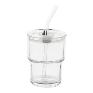 Reisebecher aus Glas Glassip, transparent