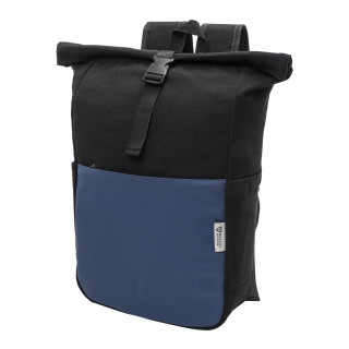 Rucksack aus recyceltem Canvas Blakkan Back, blau
