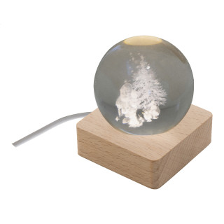 Leuchtkugel mit Weihnachtsmotiv Borealis, natur/transparent