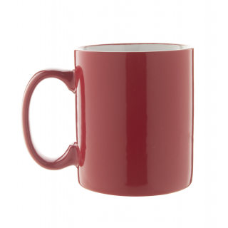 Tasse Bergen, weiß/rot