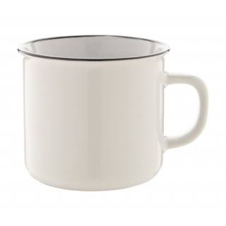 Tasse Woodstock, weiß/weiß