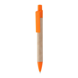Umweltfreundlicher Kugelschreiber Reflat, orange/natur