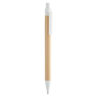 Kugelschreiber Plarri, natur/weiß