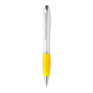 Touchpen mit Kugelschreiber  Tumpy, silber/gelb