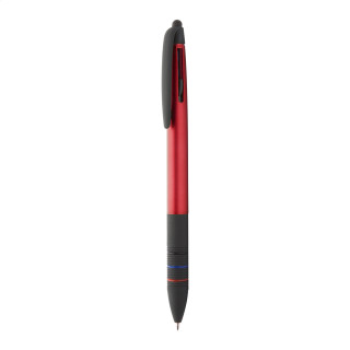 Touchpen mit Kugelschreiber Trime, schwarz/rot