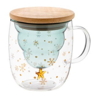 Weihnachtstasse Honkapuu, natur/transparent