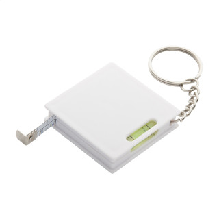 Schlüsselanhänger mit Maßband Level, weiß