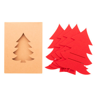 RPET Weihnachts-Besteckhalter-Set Tonsvik, rot