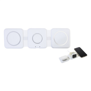 3in1 Wireless-Charger aus RABS FolCharge, weiß