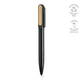 "Plato Pen" Kugelschreiber aus recyceltem Aluminium mit blauer Dokumental®-Tinte, schwarz