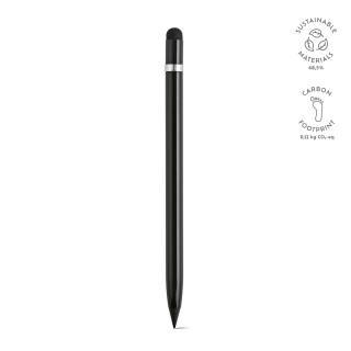 "Voltaire Pen" Tintenloser Stift aus recyceltem Aluminium mit Graphitspitze, schwarz