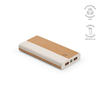 "Archimedes Powerbank" Powerbank aus Kork, 10.000 mAh, natur