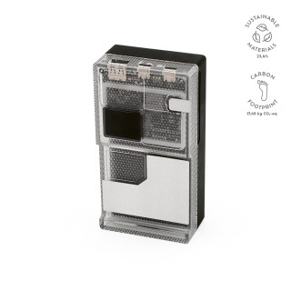 Elexa Powerbank aus rABS mit 20000 mAh. Lädt auch Laptops. LED-Anzeige, schwarz