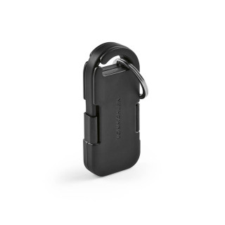 "Evergreen Go Powerbank" 2-in-1 Schlüsselanhänger mit Powerbank aus rTPE, schwarz