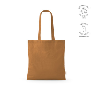 "Everest Tote Bag" Einkaufstasche aus recycelter Baumwolle (140 g/m²) mit Henkeln, braun
