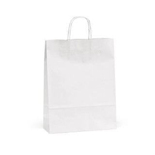 "Etna L Kraft Bag" weiße FSC®-Kraftpapiertasche (100 g/m²), weiß