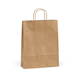 "Vesuvio L Kraft Bag" braune FSC®-Kraftpapiertasche aus Recyclingpapier (115 g/m²), natur