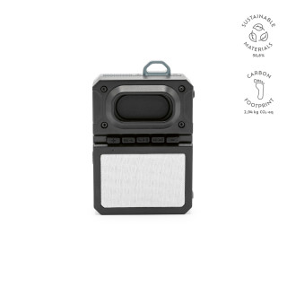 "Soundo Speaker" Lautsprecher aus rABS, 800 mAh, 6 Stunden Wiedergabezeit mit TWC-System, schwarz