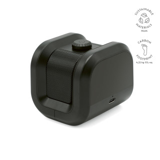 "Boomz Speaker" Lautsprecher aus rABS, 800 mAh, 5 Stunden Wiedergabezeit, schwarz