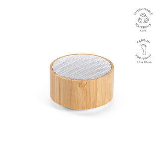 "Einstein Speaker" Lautsprecher aus Bambus und rABS, 400 mAh, 3 Stunden Wiedergabezeit, natur