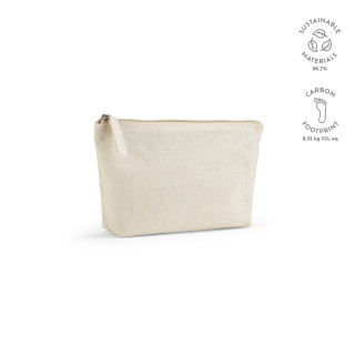 "Cairo M Toiletry Bag" 2,1L Kulturtasche aus recycelter Baumwolle (320 g/m²) mit Reißverschluss, natur
