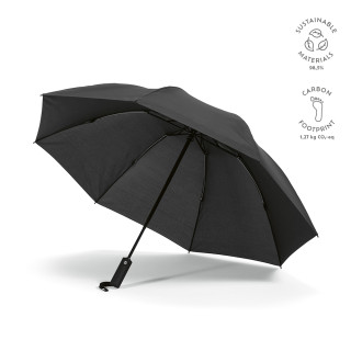 "Presley Foldable Umbrella" 23" Taschenschirm aus rPET mit umgekehrtem Schließmechanismus, schwarz