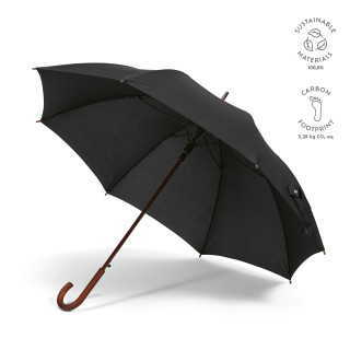 Bach 27"Regenschirm aus rPET. Winddicht mit automatischer Öffnung, schwarz